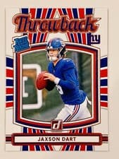 Jaxson Dart 2025 Donruss Rated Rookie Throwback card