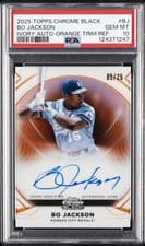 2025 Topps Chrome Black Ivory Autographs Bo Jackson #IVA-BJ card