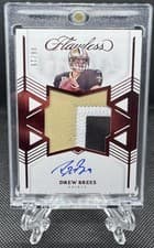 2025 Panini Flawless Star Swatch Signatures Drew Brees #6 card