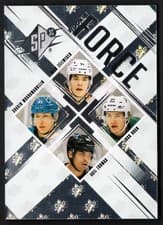 2024-25 SPx Force Rookies Olen Zellweger/Shakir Mukhamadullin/Josh Doan/Akil Thomas #SFR-ZMDT card