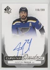 2024-25 SP Authentic Curated Signatures Justin Faulk #SPC-JF card