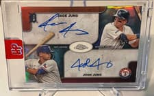 2025 Topps Chrome Dual Autographs Josh Jung / Jace Jung #CDA-JJU card