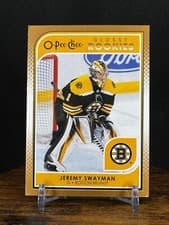 Jeremy Swayman 2021 Upper Deck O Pee Chee Glossy card