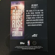 2025-26 Topps Rise to Stardom Ace Bailey #RTS-5 card