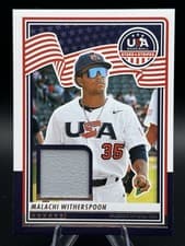 2025 Panini Stars & Stripes USA Materials Malachi Witherspoon #USA-MW card