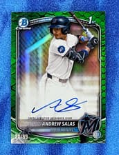 2025 Bowman Chrome Prospect Autographs Andrew Salas #CPA-AS card