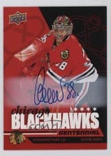 2025-26 Upper Deck Chicago Blackhawks Centennial Red Hot Autos Cristobal Huet #42 card