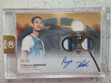 2025-26 Topps 3 Rookie 3 Patch Autographs Horizontal Ryan Kalkbrenner #RPH-RK card