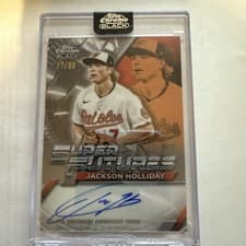 2025 Topps Chrome Black Super Futures Autographs Jackson Holliday #FSA-JH card
