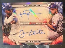 2024 Bowman's Best Dual Autographs Jack Leiter / Kumar Rocker #DA-RLR card