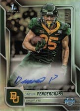2025 Bowman University Chrome Chrome Prospect Autographs Dawson Pendergrass #BCA-DP card