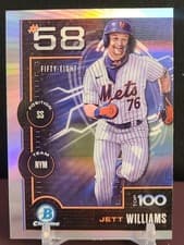 2025 Bowman Bowman Scouts Top 100 Jett Williams #BTP-58 card