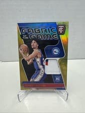 Jared McCain 2024-25 Panini Totally Certified Fabric of the Game Rookies card