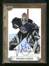 2024-25 Upper Deck Engrained Icons Beehive Portrait Signatures Mathieu Garon #BH-MT card