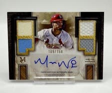 2025 Topps Museum Collection Single Player Signature Swatches Quad Relic Autographs Masyn Winn #SPQRA-MW card