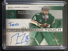 2024-25 Upper Deck Ultimate Collection Ultimate Personal Touch Signatures - Food Marc-Andre Fleury #PTS-MF card