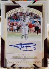 2025 Panini National Treasures Collegiate Reflections Signatures Johnny Manziel #17 card