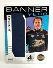 2025-26 SP Game Used NHL Draft Banner Year Relics Leo Carlsson #BYD-LC card