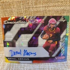 2025 Leaf Vivid Domination 2030 Autographs Israel Abrams #DA-IA1 card