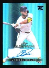 Jackson Chourio 2024 Leaf Electrum Baseball Base Autograph card