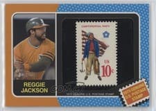 2024 Topps Heritage 1975 Us Postal Stamp Relics Reggie Jackson #75US-RJ card