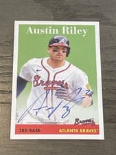 2025 Topps Heritage 25th Anniversary Autographs Austin Riley #H25A-AR card