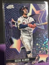 2025 Topps Cosmic Chrome StarFractor Ozzie Albies #SF-44 card