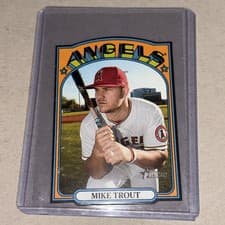 Mike Trout 2021 Topps Heritage 1972 Die Cuts card