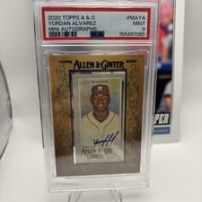 Yordan Alvarez 2020 Topps Allen & Ginter Mini Autographs card