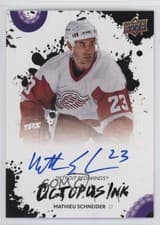 2025-26 Upper Deck Detroit Red Wings Centennial Octopus Ink Mathieu Schneider #OI-MA card