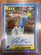 2025 Topps Chrome Update 1990 Topps Chrome Autographs Jake Mangum #90CUA-JM card