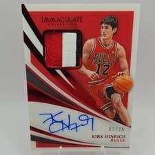 Kirk Hinrich 2020 Panini Immaculate Collection Patch Autograph card