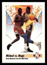 Michael vs. Magic 1991-92 SkyBox Base Set card