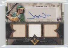 2025 Topps Museum Collection Single Player Signature Swatches Triple Relic Autographs Jacob Wilson #SPTRA-JWI card