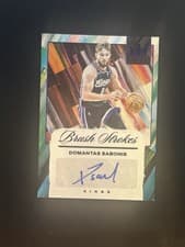 2024-25 Panini Court Kings Brush Strokes Autographs Domantas Sabonis #BR-SAB card