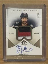 2024-25 SP Authentic UD Authentics Auto Patch Boone Jenner #UDAP-BJ card