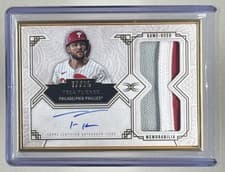 2025 Topps Definitive Collection Framed Autograph Patch Collection Trea Turner #FAPC-TT card
