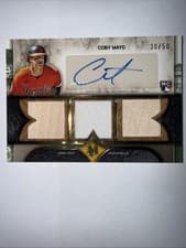 2025 Topps Museum Collection Single Player Signature Swatches Triple Relic Autographs Coby Mayo #SPTRA-CM card