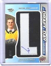 2025-26 SP Game Used Draft Day Marks Joakim Kemell #DDM-JK card
