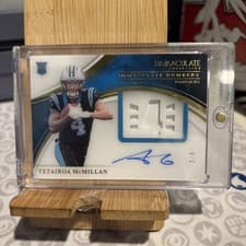 2025 Panini Immaculate Immaculate Numbers Rookie Patch Autographs Tetairoa McMillan #4