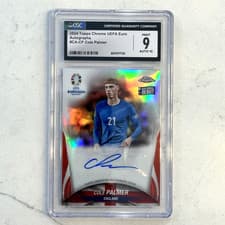 Cole Palmer 2024 Topps Chrome UEFA Euro Autograph card
