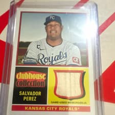 2025 Topps Heritage Clubhouse Collection Relics Salvador Perez #CCR-SP card