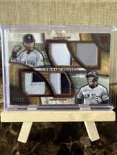 2025 Topps Museum Collection Dual Player Primary Pieces Quad Relics Derek Jeter #DPQR-JJ card