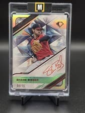 2025 Topps Diamond Icons White PolychromatINK Autographs Shane Bieber #WPA-SB card