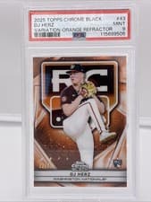 2025 Topps Chrome Black Rookie Design Variations DJ Herz #43 card