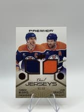 2024-25 Upper Deck Premier Premier Dual Jersey Connor McDavid/Leon Draisaitl #PD-MD card