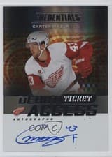 2025-26 Upper Deck Credentials Debut Ticket Access Autographs Carter Mazur #DTA-CM card