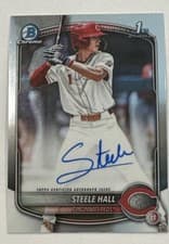 2025 Bowman Draft Chrome Prospect Autographs Steele Hall #CPA-SHA card