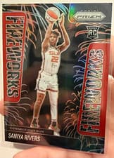 2025 Panini Prizm WNBA Fireworks Saniya Rivers #1 card
