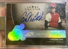2025 Topps Five Star Five Time Signatures Carlton Fisk #FTS-CF card